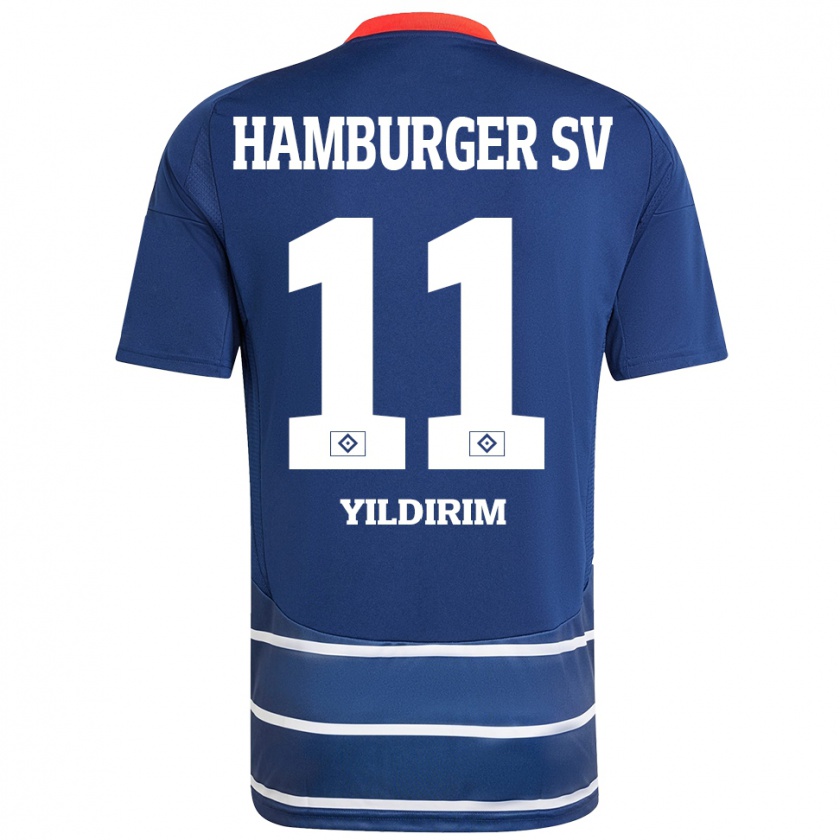 Kandiny Kinderen Mehmet Yildirim #11 Donkerblauw Uitshirt Uittenue 2024/25 T-Shirt