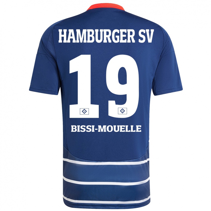 Kandiny Kinderen Jason Bissi-Mouelle #19 Donkerblauw Uitshirt Uittenue 2024/25 T-Shirt