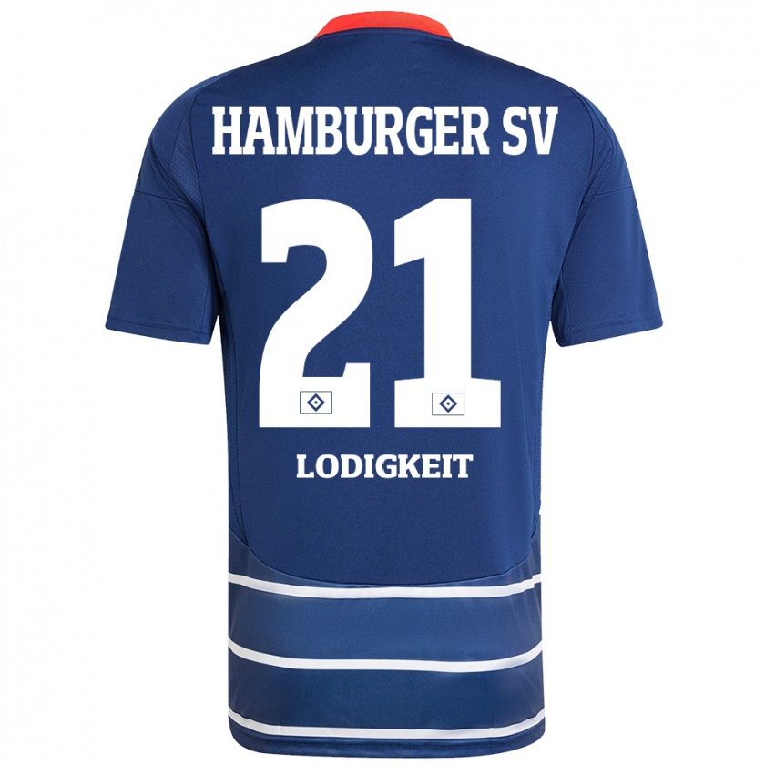 KandinyキッズLuis Lodigkeit#21ダークブルーアウェイシャツ2024/25ジャージーユニフォーム