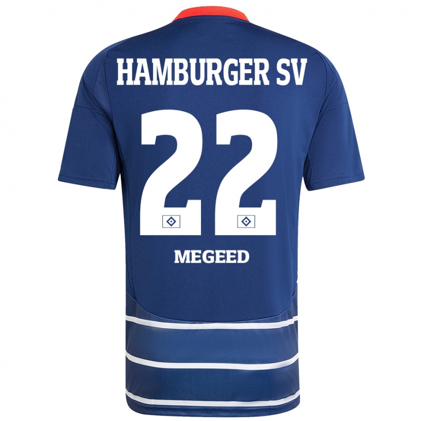 Kandiny Bambino Maglia Omar Megeed #22 Blu Scuro Kit Gara Away 2024/25 Maglietta