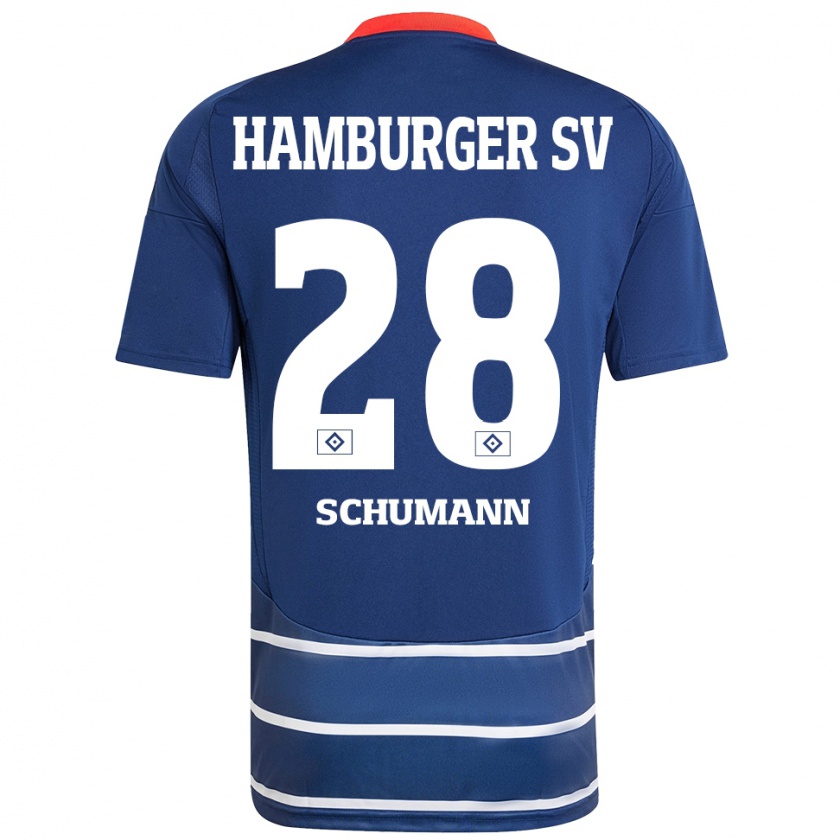 Kandiny Kinder Henri Schümann #28 Dunkelblau Auswärtstrikot Trikot 2024/25 T-Shirt Österreich