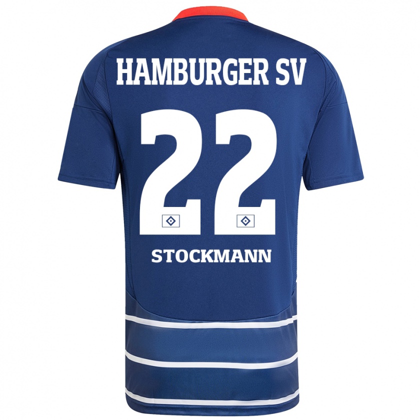 Kandiny Bambino Maglia Sarah Stöckmann #22 Blu Scuro Kit Gara Away 2024/25 Maglietta