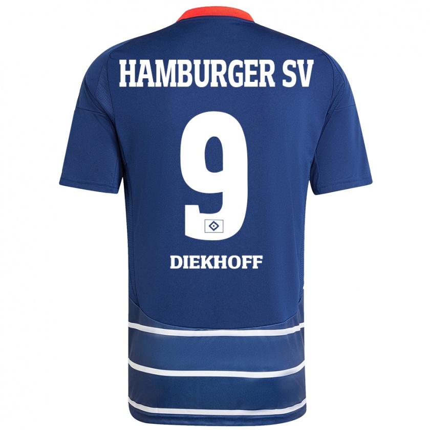 Kandiny Kinder Henrike Diekhoff #9 Dunkelblau Auswärtstrikot Trikot 2024/25 T-Shirt Österreich