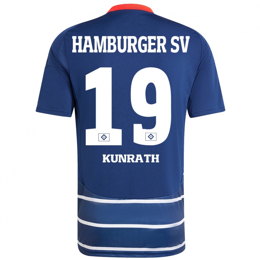 Kandiny Kinderen Lina Kunrath #19 Donkerblauw Uitshirt Uittenue 2024/25 T-Shirt