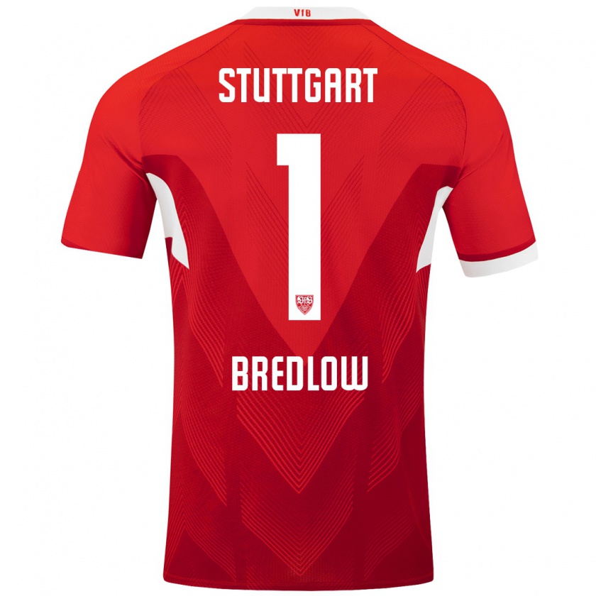 Kandiny Kinder Fabian Bredlow #1 Rot Weiß Auswärtstrikot Trikot 2024/25 T-Shirt Österreich