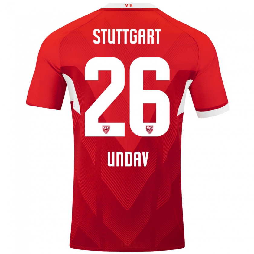 Kandiny Kinderen Deniz Undav #26 Rood Wit Uitshirt Uittenue 2024/25 T-Shirt