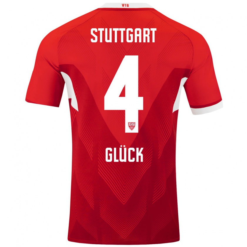 Kandiny Kinder Michael Glück #4 Rot Weiß Auswärtstrikot Trikot 2024/25 T-Shirt Österreich