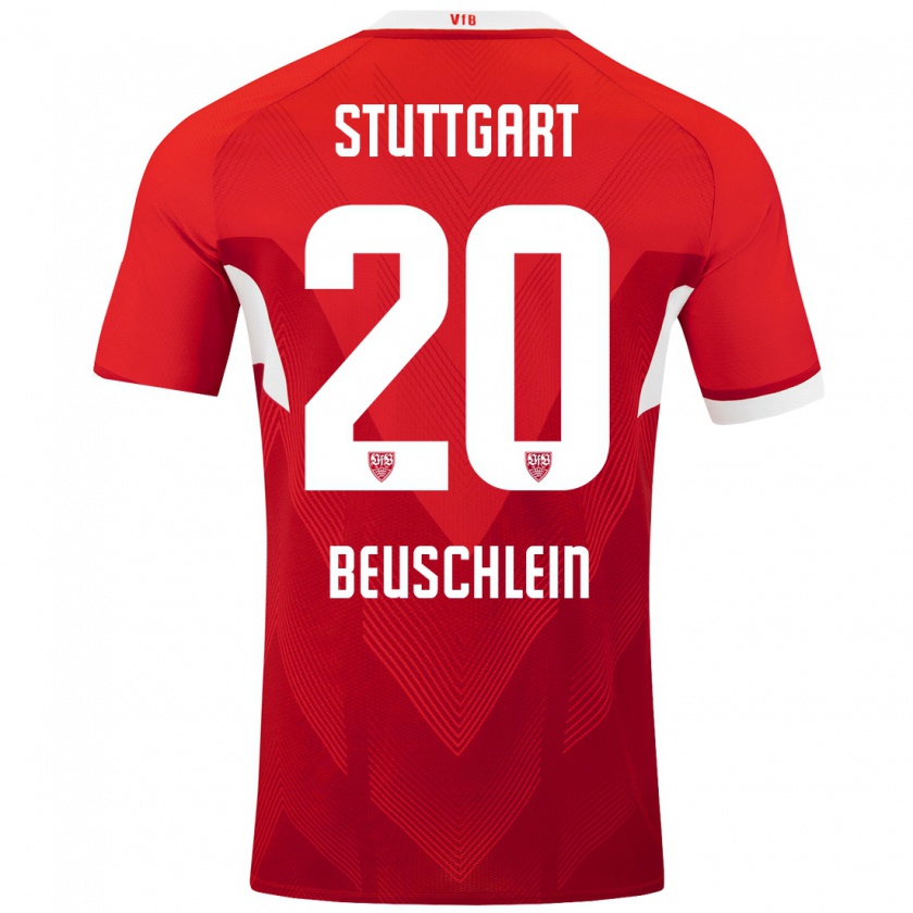 Kandiny Kinder Jana Beuschlein #20 Rot Weiß Auswärtstrikot Trikot 2024/25 T-Shirt Österreich