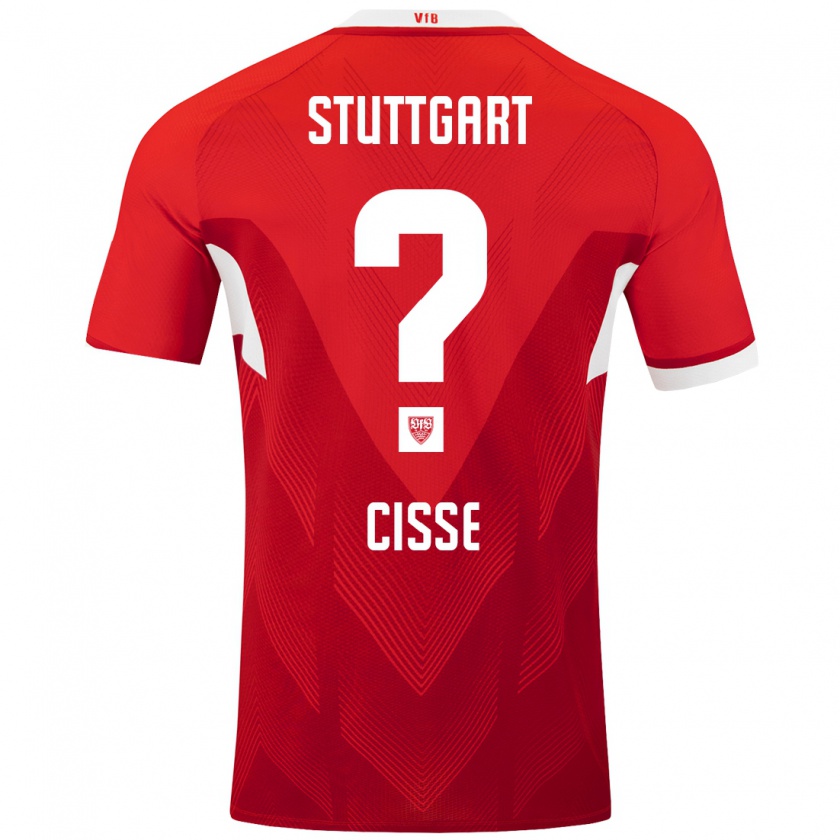 Kandiny Kinder Momo Cissé #0 Rot Weiß Auswärtstrikot Trikot 2024/25 T-Shirt Österreich