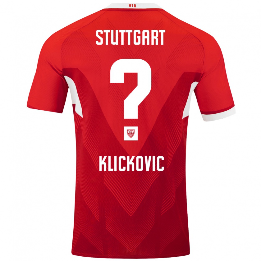 Kandiny Kinder Maksim Klickovic #0 Rot Weiß Auswärtstrikot Trikot 2024/25 T-Shirt Österreich