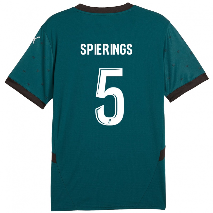 Kandiny Kinderen Stijn Spierings #5 Donkergroen Uitshirt Uittenue 2024/25 T-Shirt