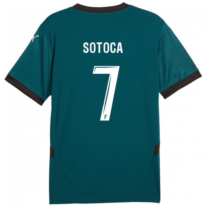 Kandiny Kinderen Florian Sotoca #7 Donkergroen Uitshirt Uittenue 2024/25 T-Shirt