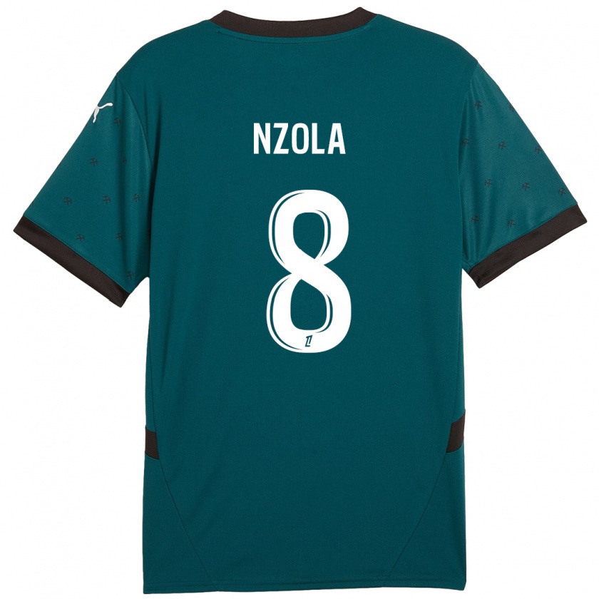 Kandiny Kinderen M'bala Nzola #8 Donkergroen Uitshirt Uittenue 2024/25 T-Shirt