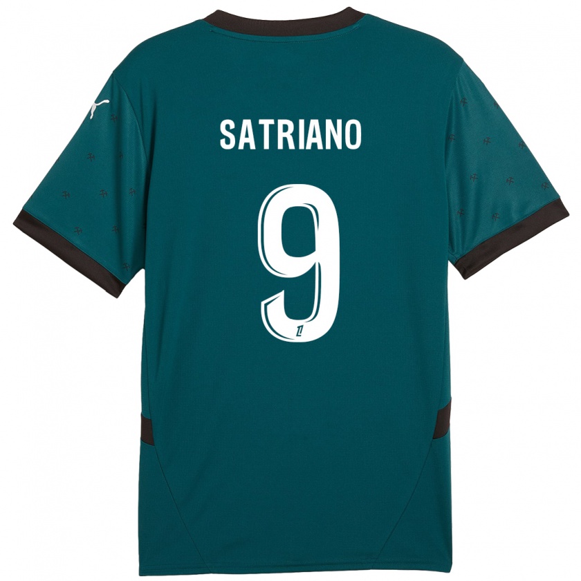 Kandiny Niño Camiseta Martín Satriano #9 Verde Oscuro 2ª Equipación 2024/25 La Camisa