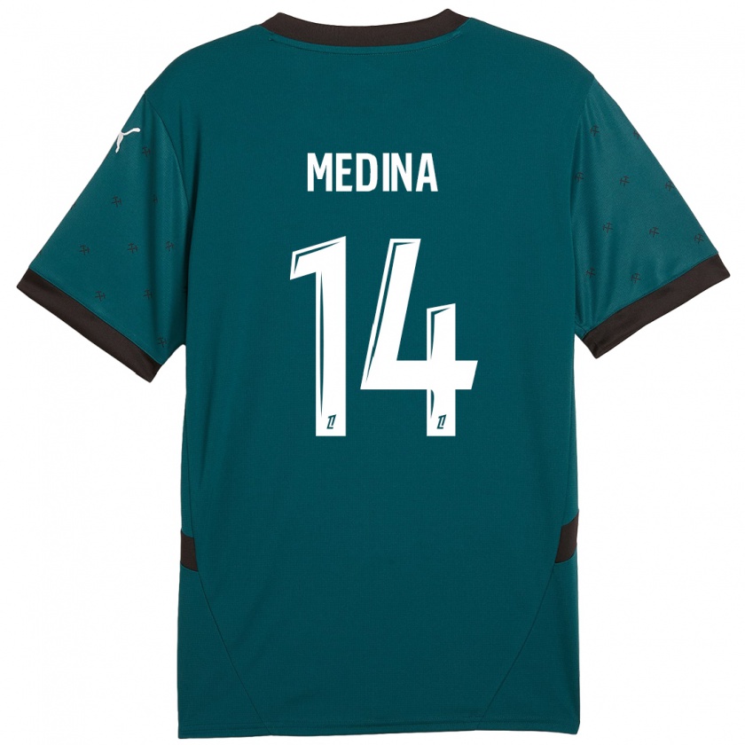 Kandiny Kinderen Facundo Medina #14 Donkergroen Uitshirt Uittenue 2024/25 T-Shirt België