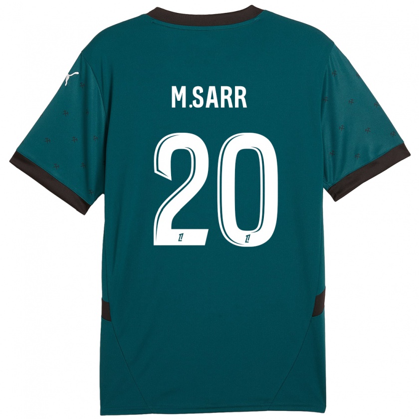 Kandiny Bambino Maglia Malang Sarr #20 Verde Scuro Kit Gara Away 2024/25 Maglietta