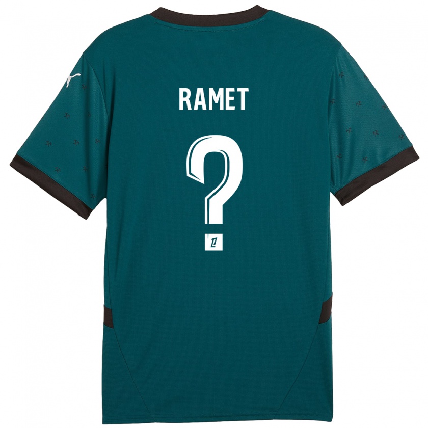 Kandiny Kinderen Simon Ramet #0 Donkergroen Uitshirt Uittenue 2024/25 T-Shirt