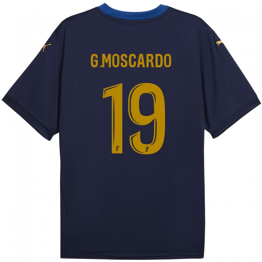 Kandiny Kinderen Gabriel Moscardo #19 Marineblauw Goud Uitshirt Uittenue 2024/25 T-Shirt België