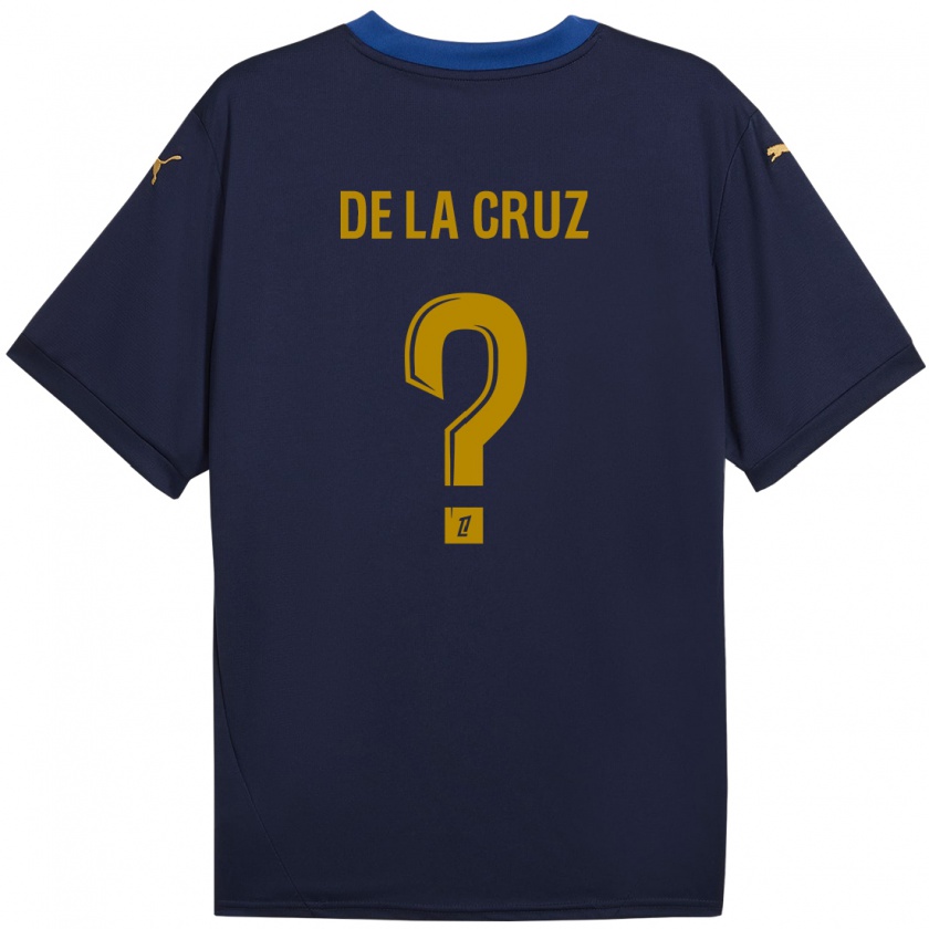 Kandiny Criança Camisola Maiky De La Cruz #0 Ouro Da Marinha Alternativa 2024/25 Camisa Brasil