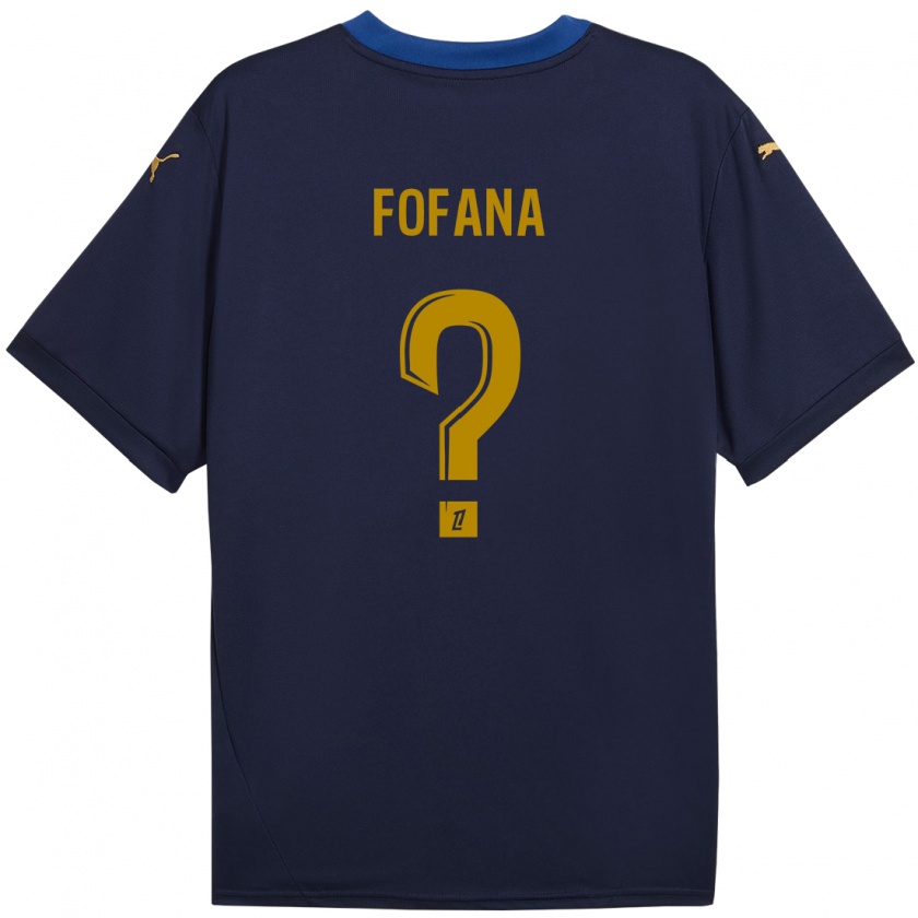 KandinyキッズYaya Fofana#0ネイビーゴールドアウェイシャツ2024/25ジャージーユニフォーム