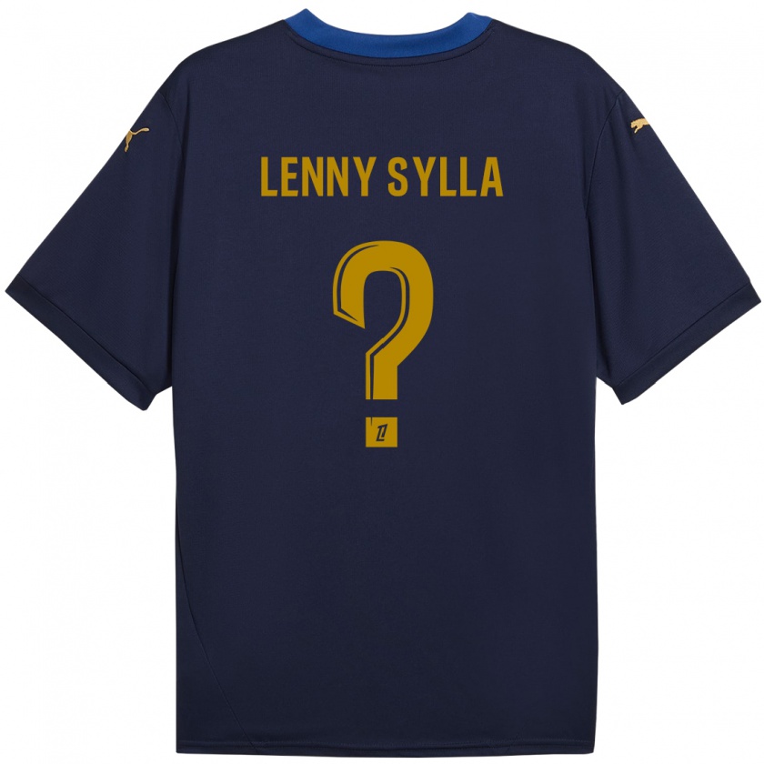 Kandiny Kinder Lenny Sylla #0 Marineblau Gold Auswärtstrikot Trikot 2024/25 T-Shirt Österreich