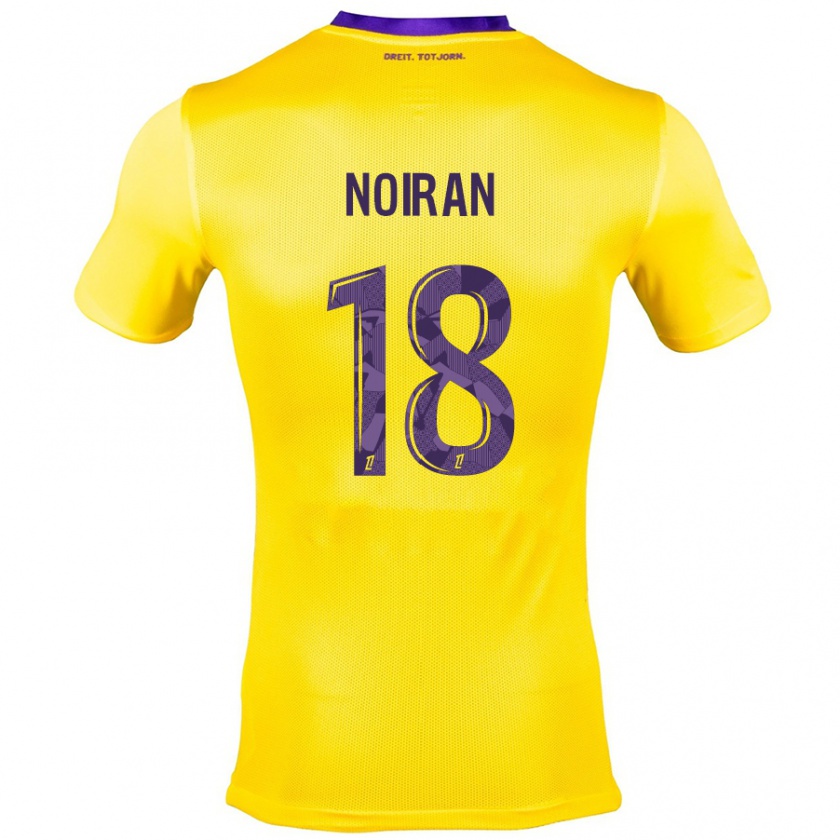 Kandiny Niño Camiseta Clara Noiran #18 Amarillo Morado 2ª Equipación 2024/25 La Camisa