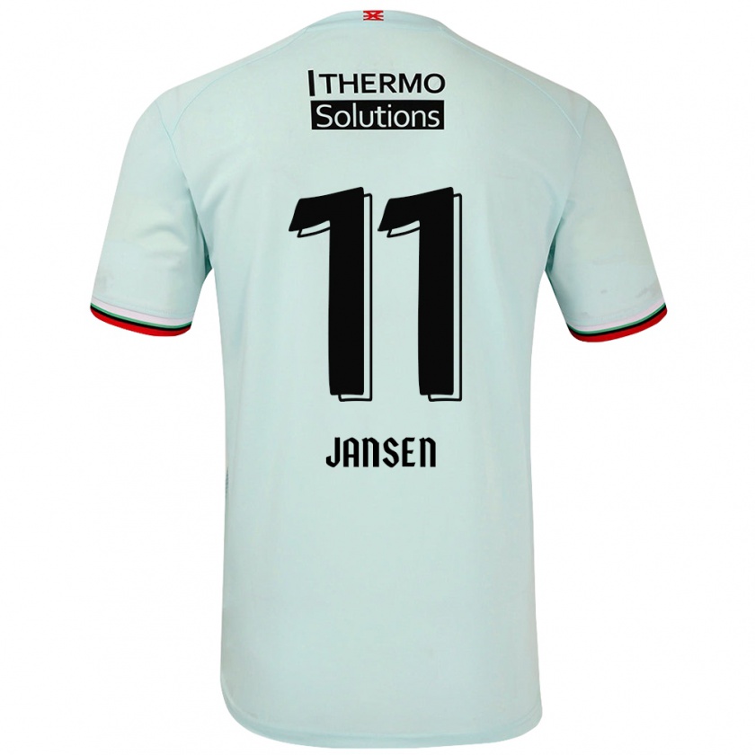 Kandiny Bambino Maglia Renate Jansen #11 Verde Chiaro Kit Gara Away 2024/25 Maglietta