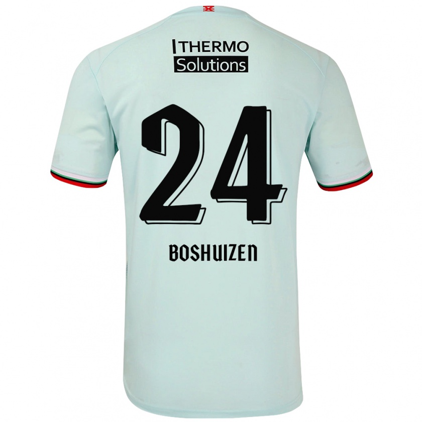 Kandiny Bambino Maglia Annouk Boshuizen #24 Verde Chiaro Kit Gara Away 2024/25 Maglietta