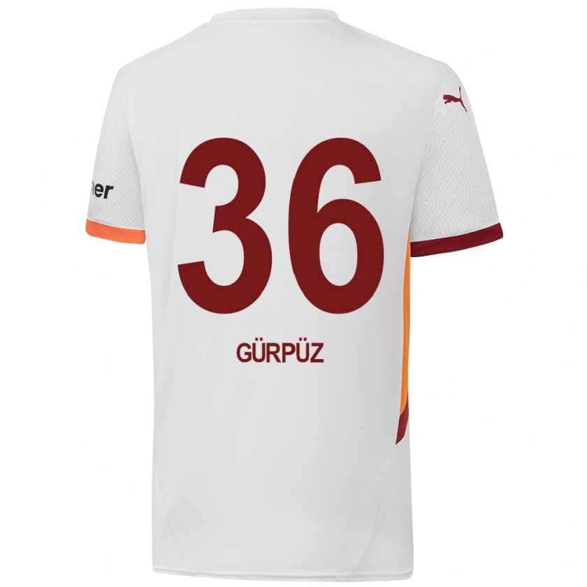 Kandiny Kinderen Gökdeniz Gürpüz #36 Wit Geel Rood Uitshirt Uittenue 2024/25 T-Shirt