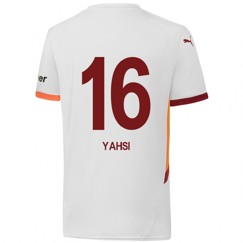 Kandiny Niño Camiseta İsmail Yahşi #16 Blanco Amarillo Rojo 2ª Equipación 2024/25 La Camisa