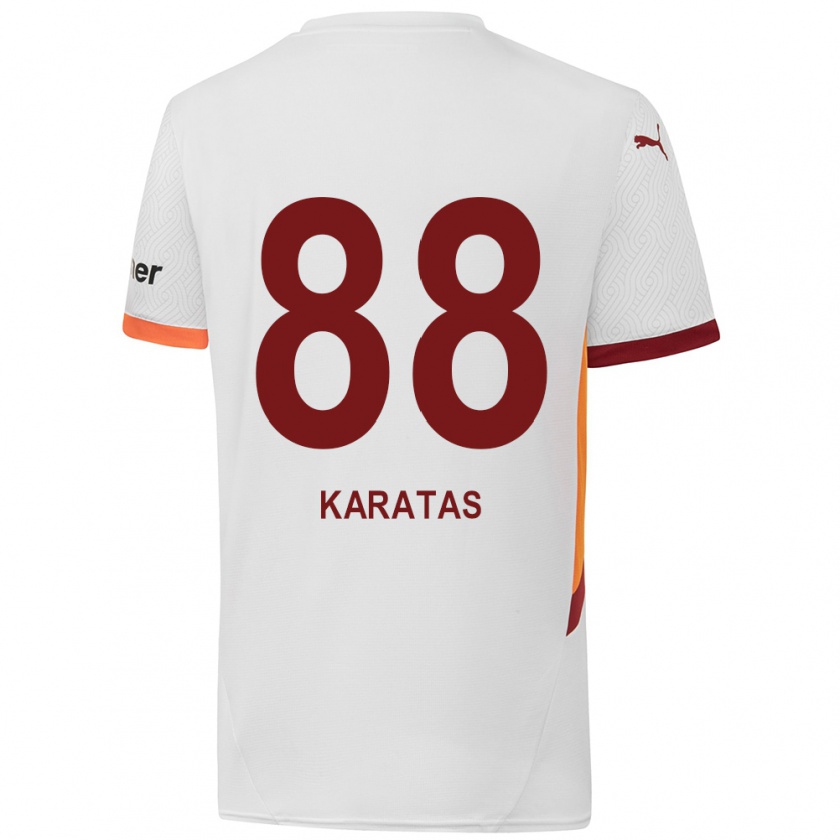 Kandiny Kinderen Kazımcan Karataş #88 Wit Geel Rood Uitshirt Uittenue 2024/25 T-Shirt