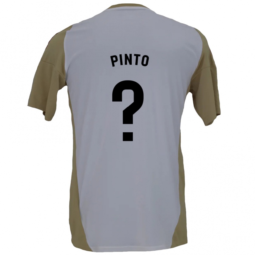 Kandiny Niño Camiseta Yidne Pinto #0 Marrón Blanco 2ª Equipación 2024/25 La Camisa