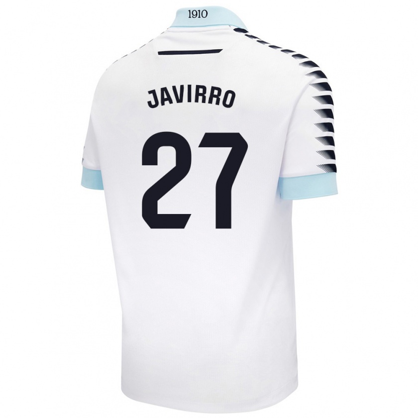 Kandiny Niño Camiseta Javirro #27 Blanco Azul 2ª Equipación 2024/25 La Camisa México