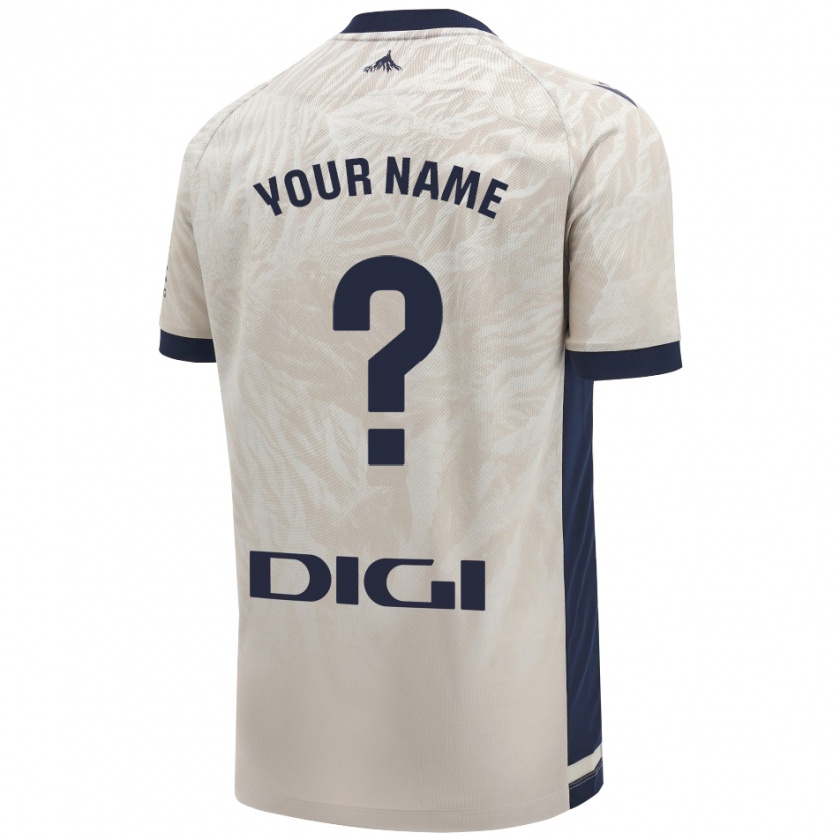 Kandiny Bambino Maglia Il Tuo Nome #0 Grigio Chiaro Kit Gara Away 2024/25 Maglietta