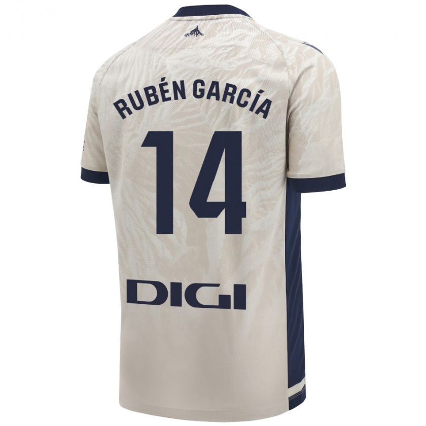 Kandiny Kinderen Rubén García #14 Lichtgrijs Uitshirt Uittenue 2024/25 T-Shirt