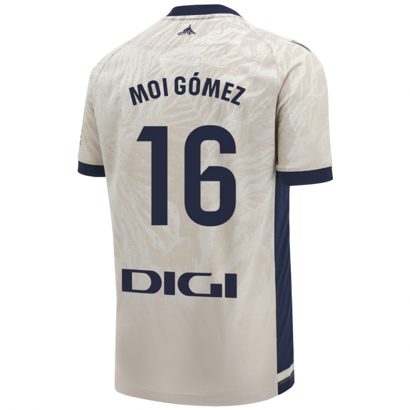 Kandiny Bambino Maglia Moi Gómez #16 Grigio Chiaro Kit Gara Away 2024/25 Maglietta