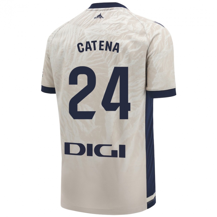 Kandiny Kinderen Alejandro Catena #24 Lichtgrijs Uitshirt Uittenue 2024/25 T-Shirt