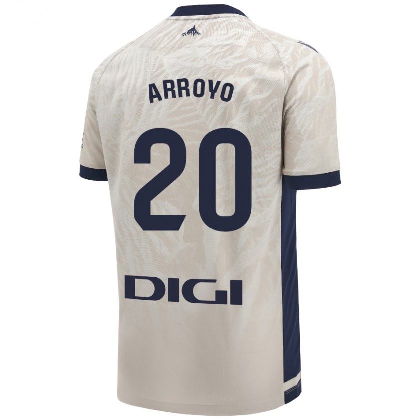 Kandiny Bambino Maglia Roberto Arroyo #20 Grigio Chiaro Kit Gara Away 2024/25 Maglietta