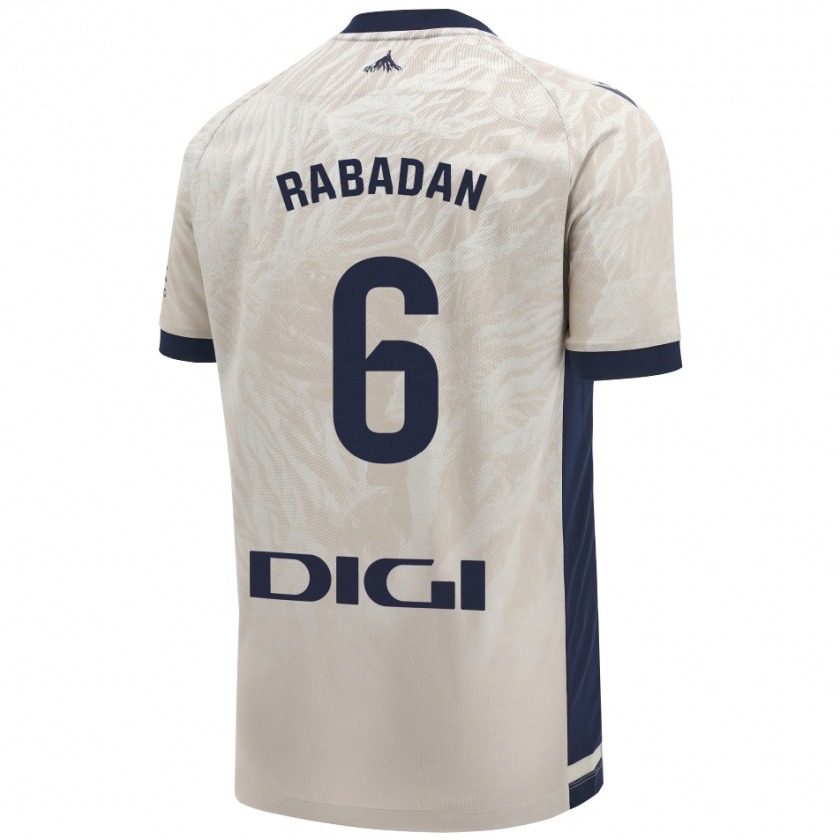 Kandiny Niño Camiseta David Rabadán #6 Gris Claro 2ª Equipación 2024/25 La Camisa