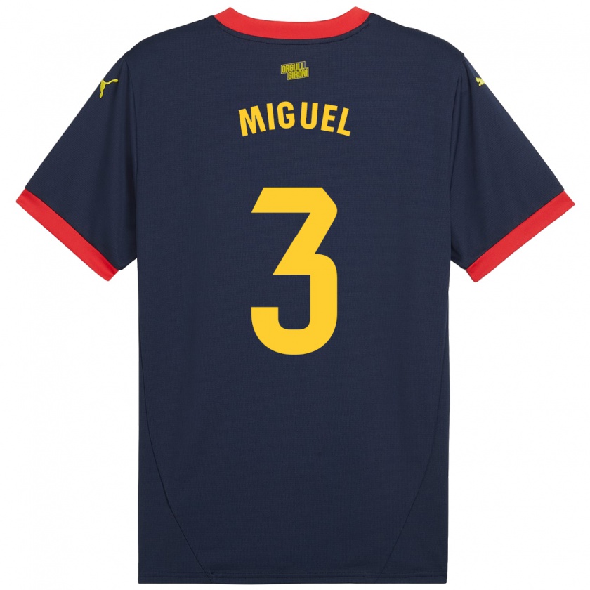 Kandiny Kinder Miguel Gutiérrez #3 Marinerot Auswärtstrikot Trikot 2024/25 T-Shirt Österreich