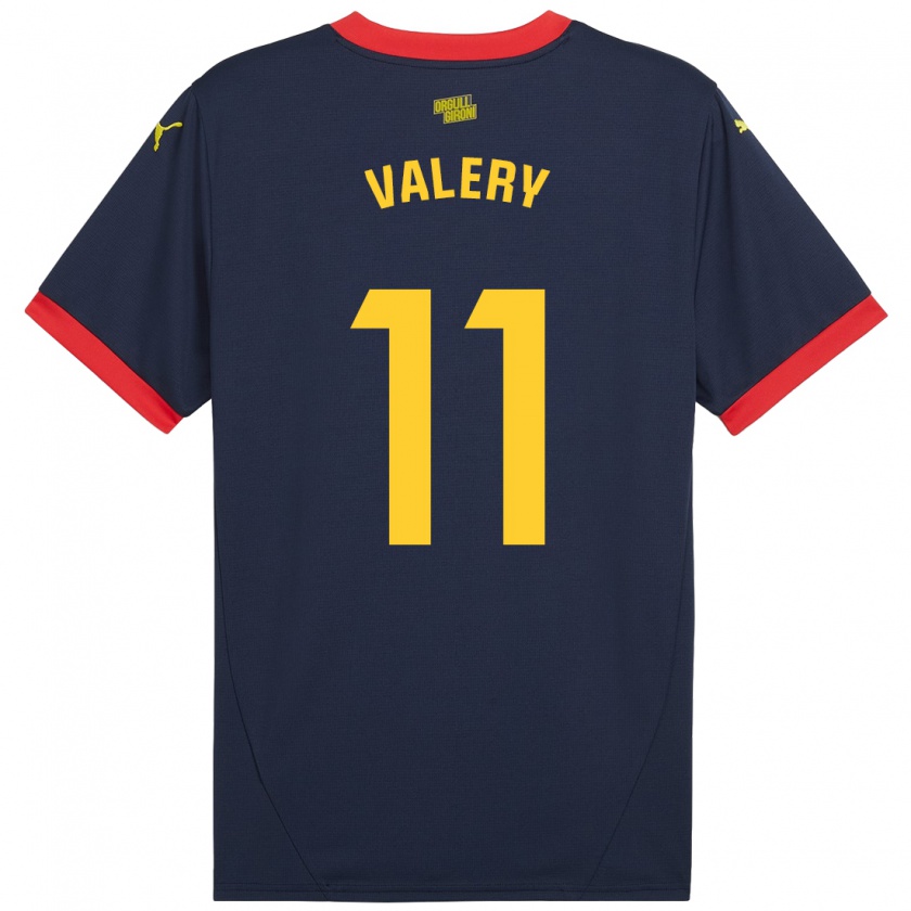 Kandiny Kinderen Valery Fernández #11 Marineblauw Uitshirt Uittenue 2024/25 T-Shirt