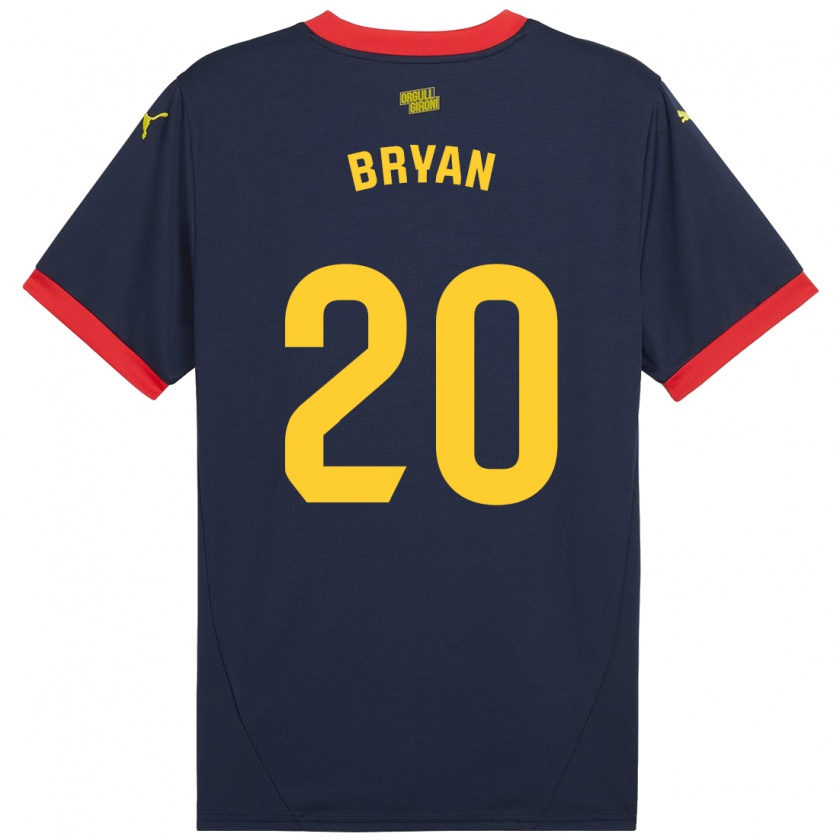 Kandiny Bambino Maglia Bryan Gil #20 Rosso Navy Kit Gara Away 2024/25 Maglietta