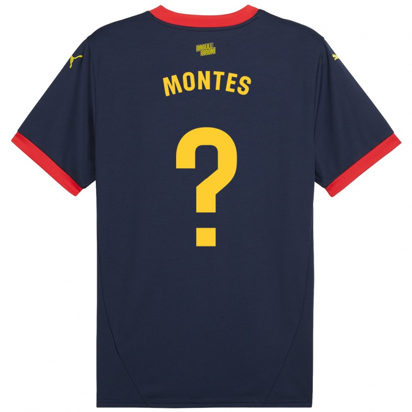 Kandiny Kinderen Luis Montes #0 Marineblauw Uitshirt Uittenue 2024/25 T-Shirt België