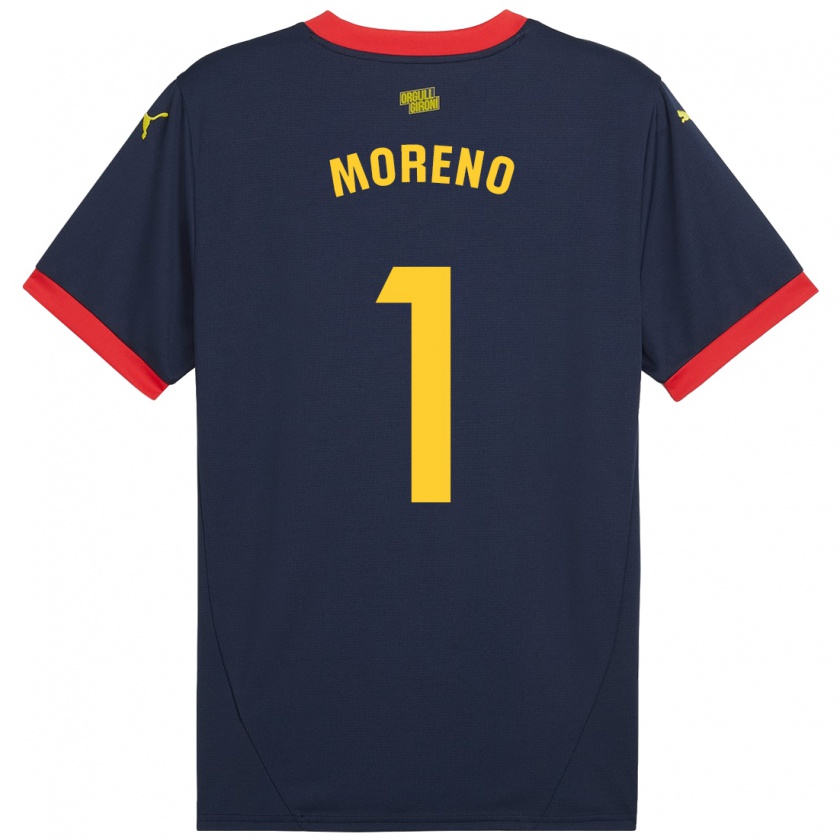 Kandiny Niño Camiseta Gerard Moreno #1 Azul Marino Rojo 2ª Equipación 2024/25 La Camisa