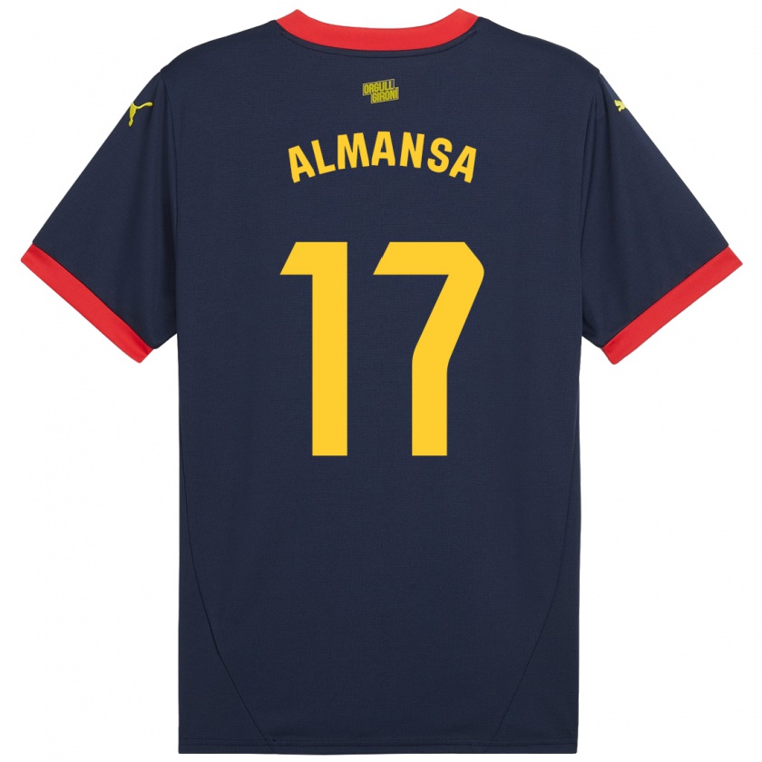 Kandiny Kinder Alex Almansa #17 Marinerot Auswärtstrikot Trikot 2024/25 T-Shirt Österreich