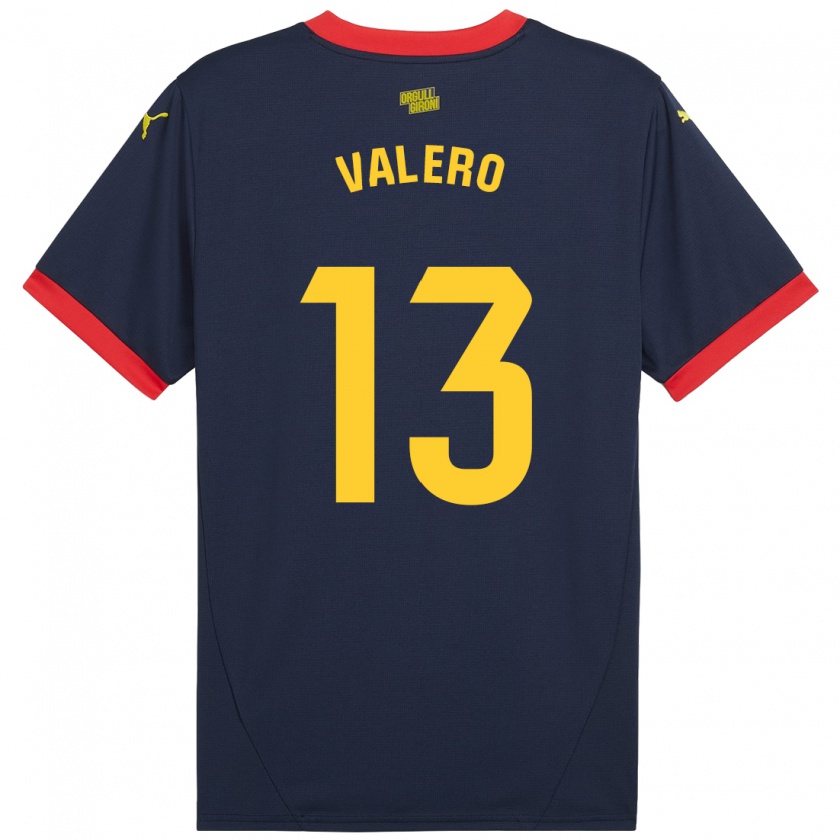 Kandiny Kinder Eliana Valero #13 Marinerot Auswärtstrikot Trikot 2024/25 T-Shirt Österreich