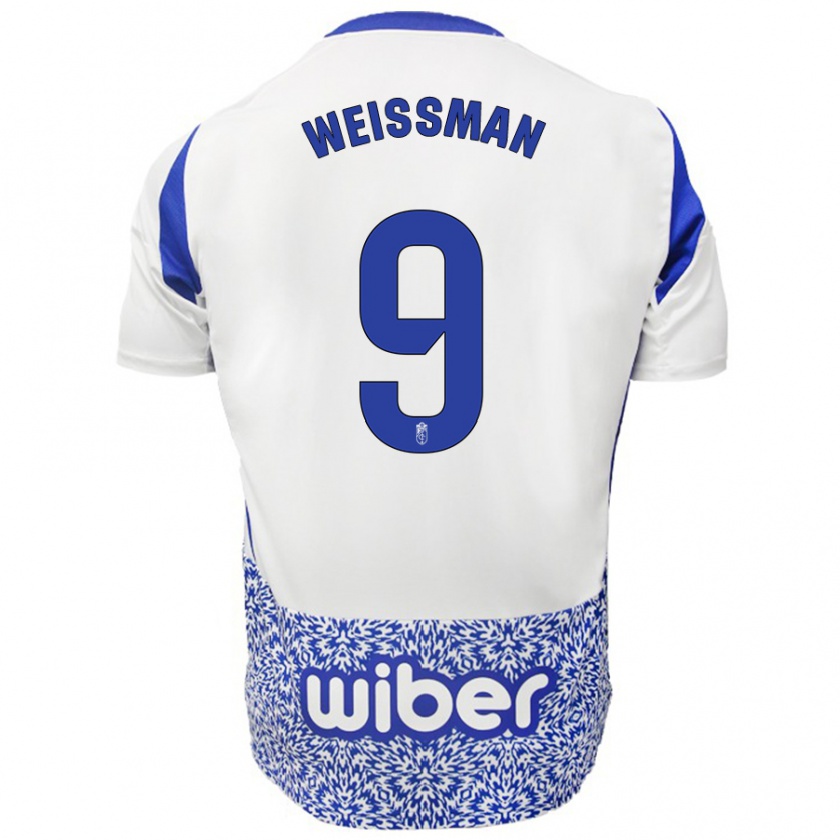 Kandiny Kinder Shon Weissman #9 Weiß Blau Auswärtstrikot Trikot 2024/25 T-Shirt Österreich