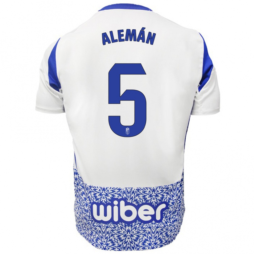 Kandiny Kinder Carlos Alemán #5 Weiß Blau Auswärtstrikot Trikot 2024/25 T-Shirt Österreich