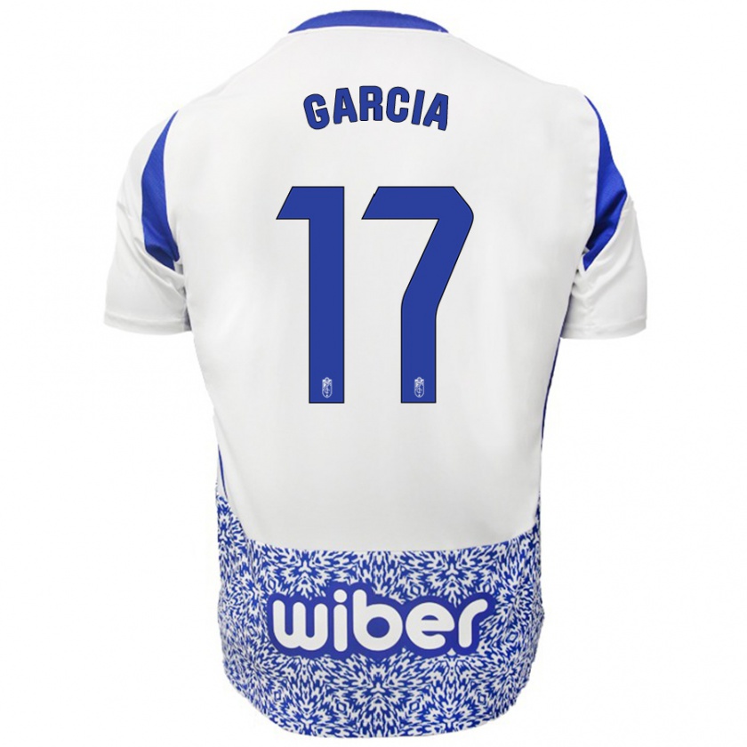 Kandiny Niño Camiseta Naima García #17 Blanco Azul 2ª Equipación 2024/25 La Camisa México