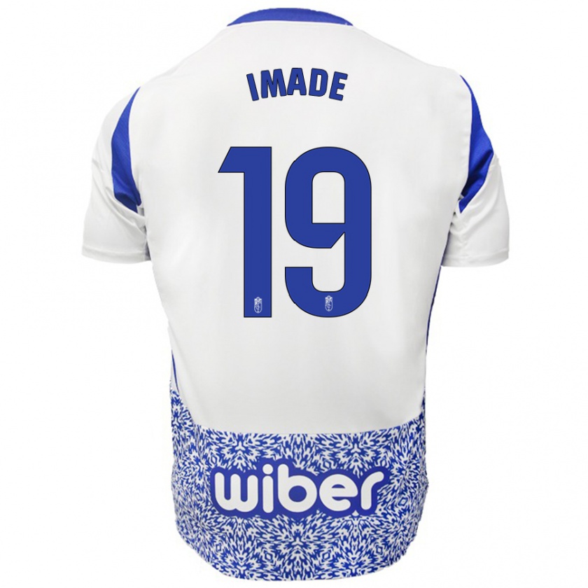 Kandiny Niño Camiseta Edna Imade #19 Blanco Azul 2ª Equipación 2024/25 La Camisa México